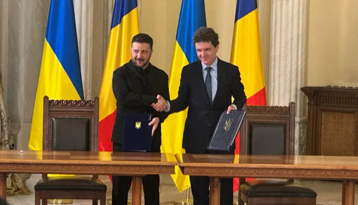 Volodimyr Zelenski și Nicușor Dan