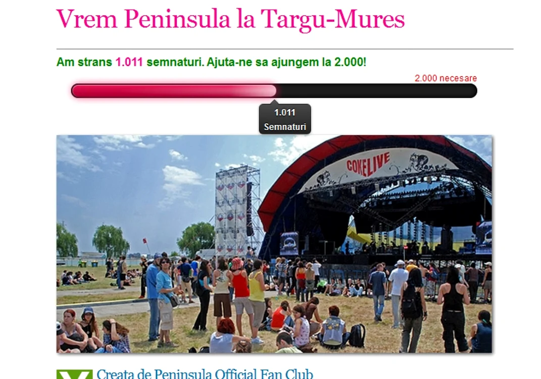 Petiţia pentru păstrarea Peninsulei la Târgu-Mureş a adunat peste o mie de semnături