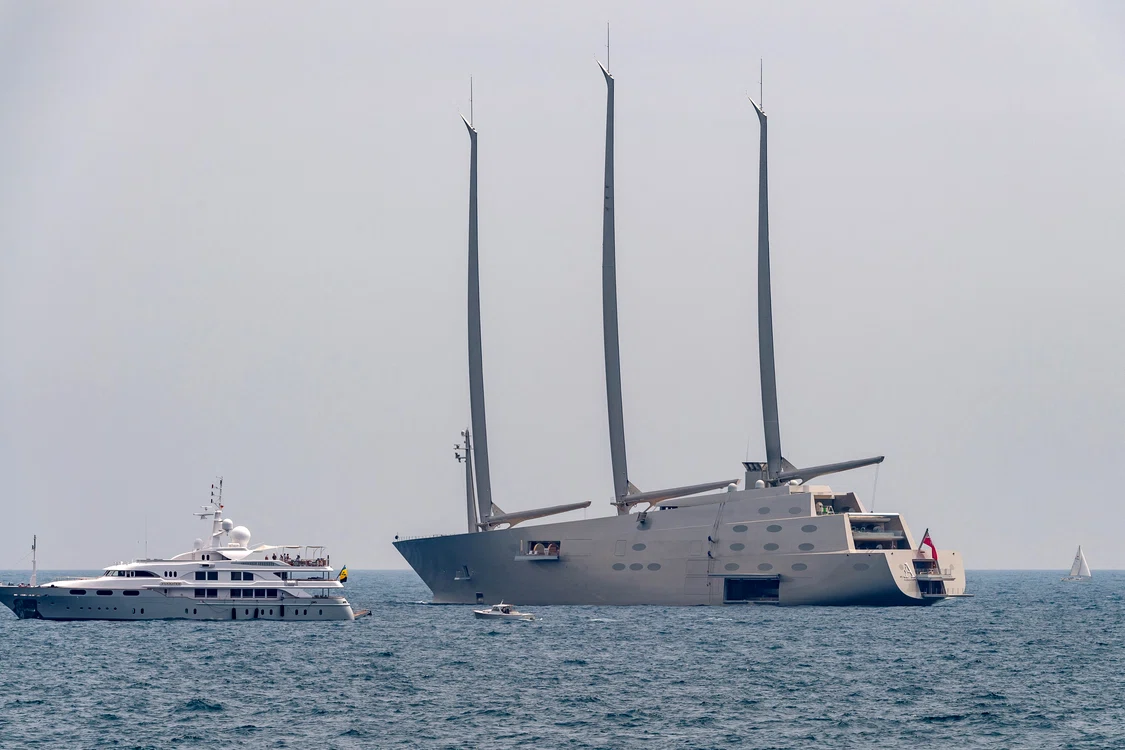  Sailing Yacht A, cel mai mare iaht cu pânze din lume. FOTO: AFP
