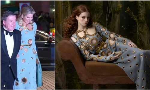 Regina Maxima în rochia scandaloasă Claes Iversen   capturi jpg