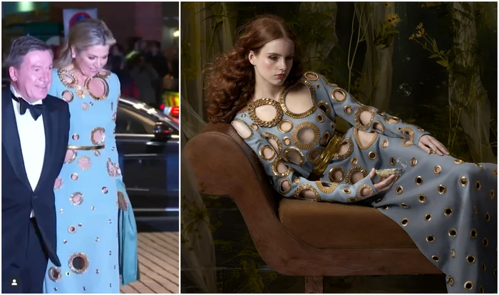 Regina Maxima în rochia scandaloasă Claes Iversen capturi jpg