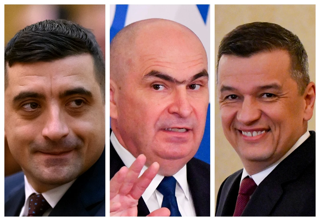 George Simion, Ilie Bolojan, Sorin Grindeanu FOTO Mediafax