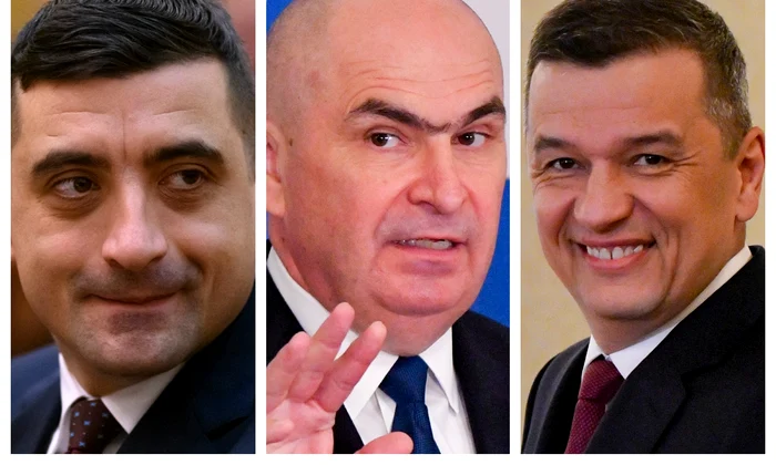 George Simion, Ilie Bolojan, Sorin Grindeanu / FOTO Mediafax Foto