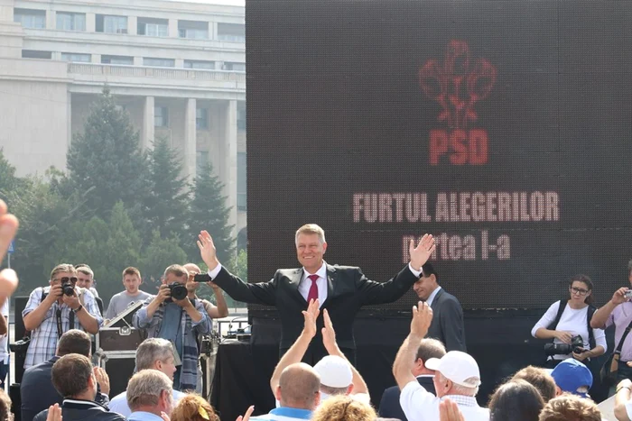 Liderul PNL Klaus Iohannis, la protestul ACL FOTO Facebook