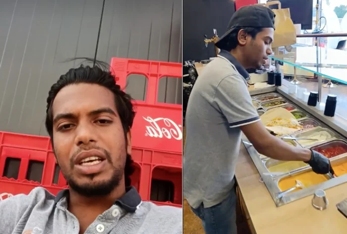 Muncitor din Bangladesh / Foto: captură video TikTok