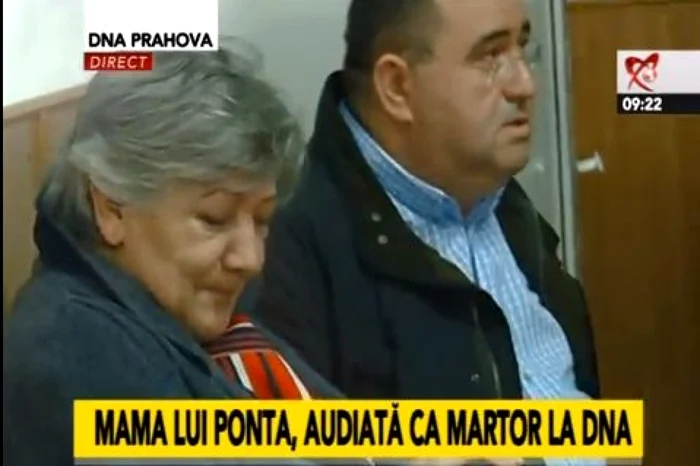 Cornelia Naum, mama premierului Victor Ponta, la DNA Prahova                           Captura: Realitatea TV