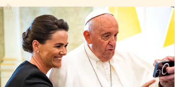 Novák Katalin si Papa Francisc jpg