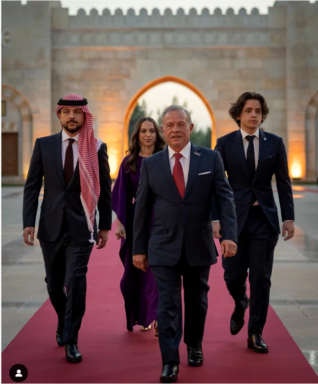 Regele Abdullah al Iordaniei cu copiii lui foto Instagram