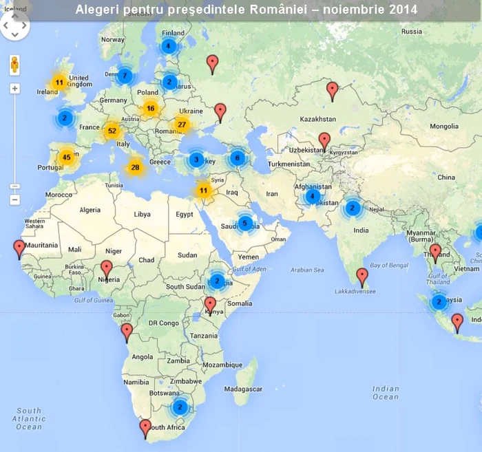 alegeri prezidentiale harta mae romani strainatate