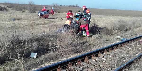 Barbat calcat de tren in localitatea Navodari FOTO ISU