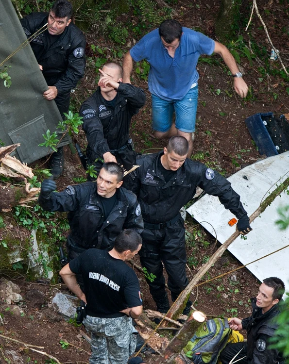 Vedere asupra locului în care s-a produs accidentul de autocar din Muntenegru. (Foto: Reuters)