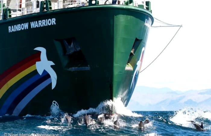 Rainbow Warrior nava-fanion Grenpeace vine la Constanţa Sursa Greenpeace