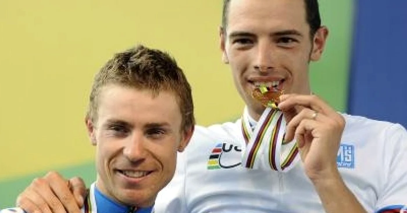 Damiano Cunego şi Alessandro Ballan Trevisan