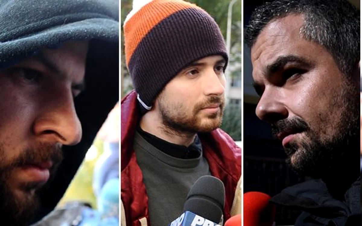 Paul Gancea (stânga) şi Alin Anastasescu (centru) au fost reţinuţi pentru 24 de ore, iar Costin Mincu (dreapta) aşteaptă decizia procurorilor