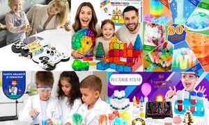 Jucării educative de top pentru copii – Cadouri de Crăciun care dezvoltă imaginația, inteligența și curiozitatea Colaj jpg