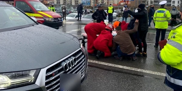 cluj accident trecere de pietoni. foto isu cluj