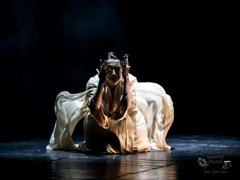 Daniela Bucșan în spectacolul „Rebecca”