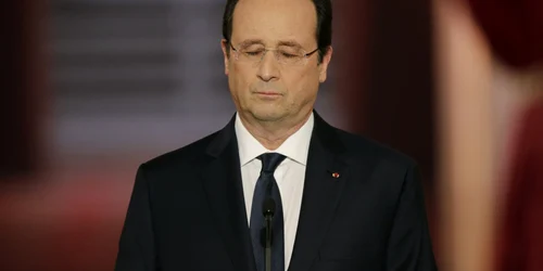  Francois Hollande in timpul discursului de la Palatul Elysee FOTO Reuters