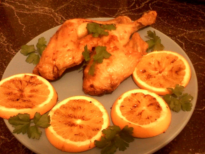 Pulpe de pui cu portocale