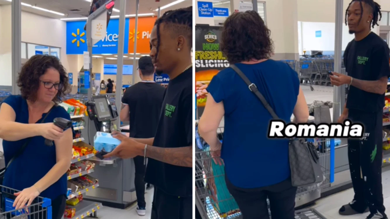 Românca care l-a impresionat pe un american prin bunătatea sa. Foto: captură video.