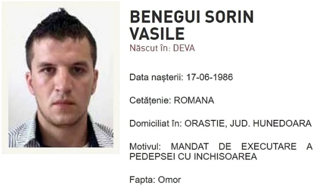 Sorin Benegui. Foto: Poliţia Română.