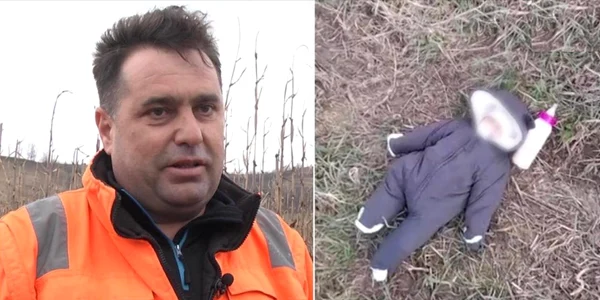 Lucrător al Primăriei Șeica Mare care a văzut bebelușul de cinci săptămâni abandonat pe un câmp la marginea drumului Foto Facebook jpg