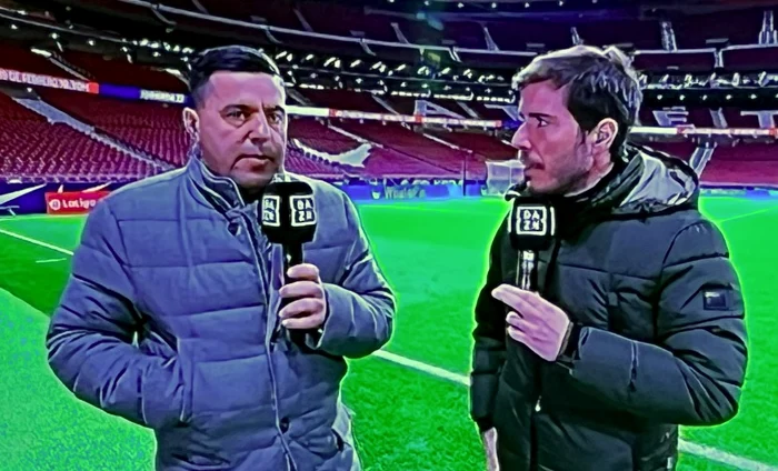 Cosmin Contra și Andrea Orlandi, comentatori pentru DAZN. Captură TV