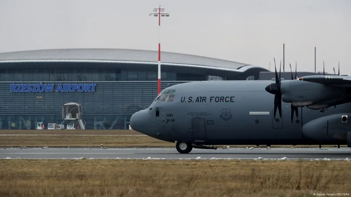 Baza aeriană Jasionka lângă Rzeszow, în apropierea frontierei cu Ucraina