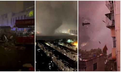 Tornadă cu rafale de 260 km/h în China: 11 morți, sute de răniți și mii de case distruse FOTO captură video X