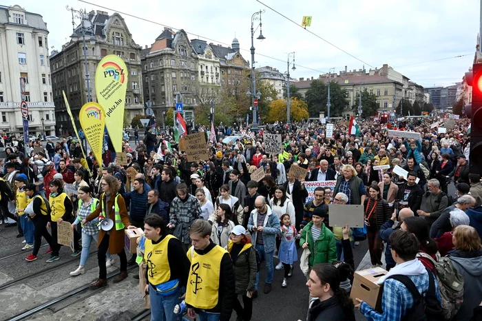 Protestele la Budapesta au început în urmă cu câteva luni FOTO EPA EFE (arhivă)