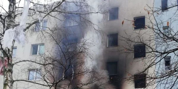 Explozie intr un bloc din estul Germaniei FOTO Twitter