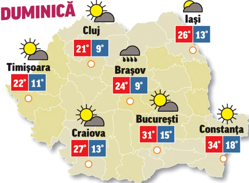 Prognoza meteo 6 septembrie ne spune că astăzi temperaturile vor fi în scădere