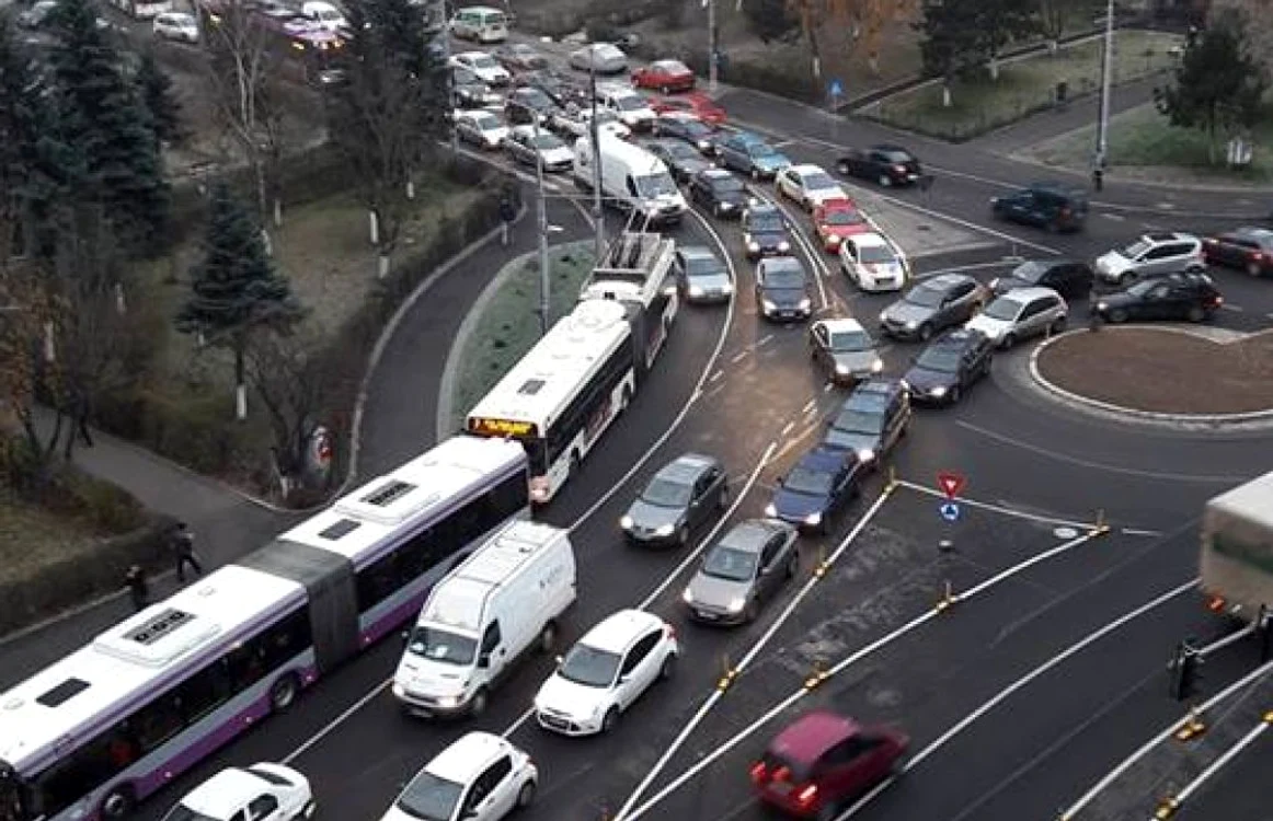 Imagine cu traficul din zona străzii Câmpului din Cluj FOTO Gabriela Morar Info Trafic Cluj Facebook