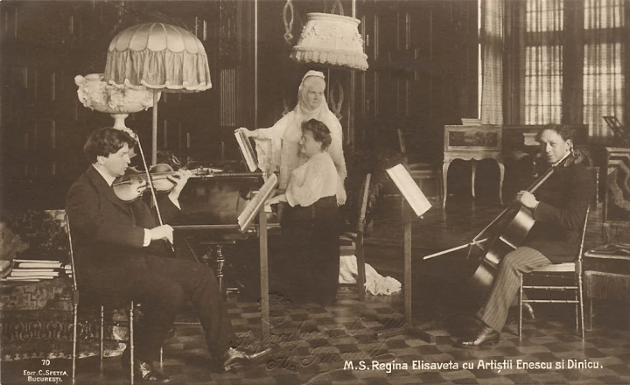 George Enescu, invitatul de seamă al Reginei Elisabeta. sursa: georgeenescu.ro