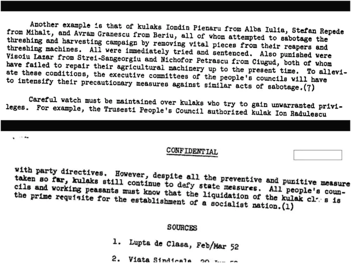 Referirile la chiaburi în documentul CIA FOTO cia.gov
