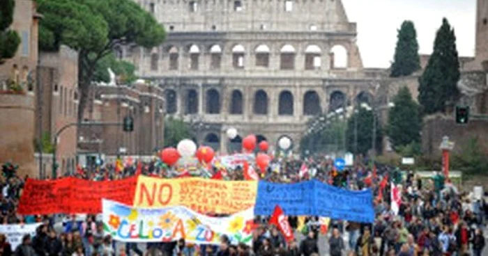 Italia: Mâine, 23 octombrie, zi de proteste şi greve