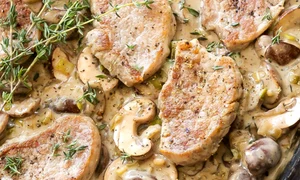 Muschiulet de porc cu sos de praz si ciuperci jpeg