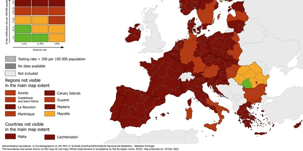 harta coronavirus europa 31 decembrie 2021 - ECDC