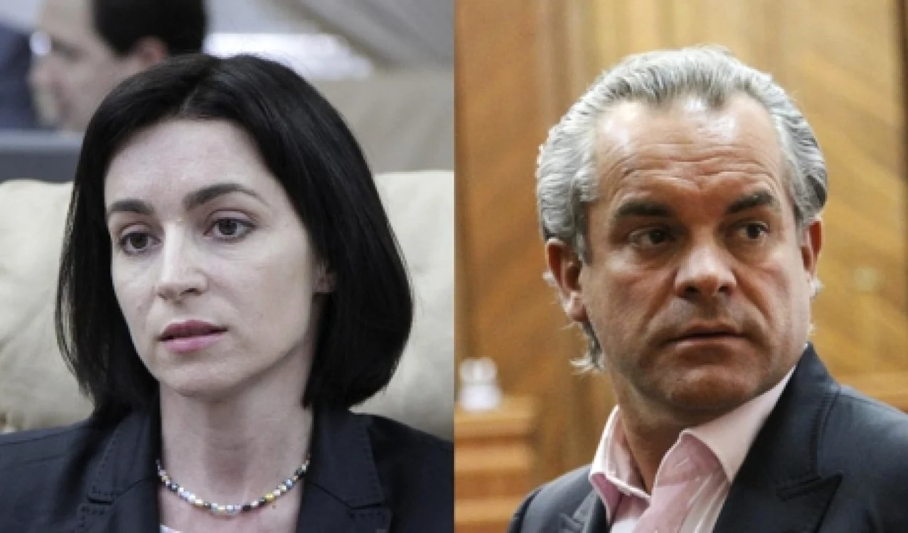 Liderul PAS Maia Sandu şi oligarhul Vladimir Plahotniuc                  sursa foto: moldova24.net