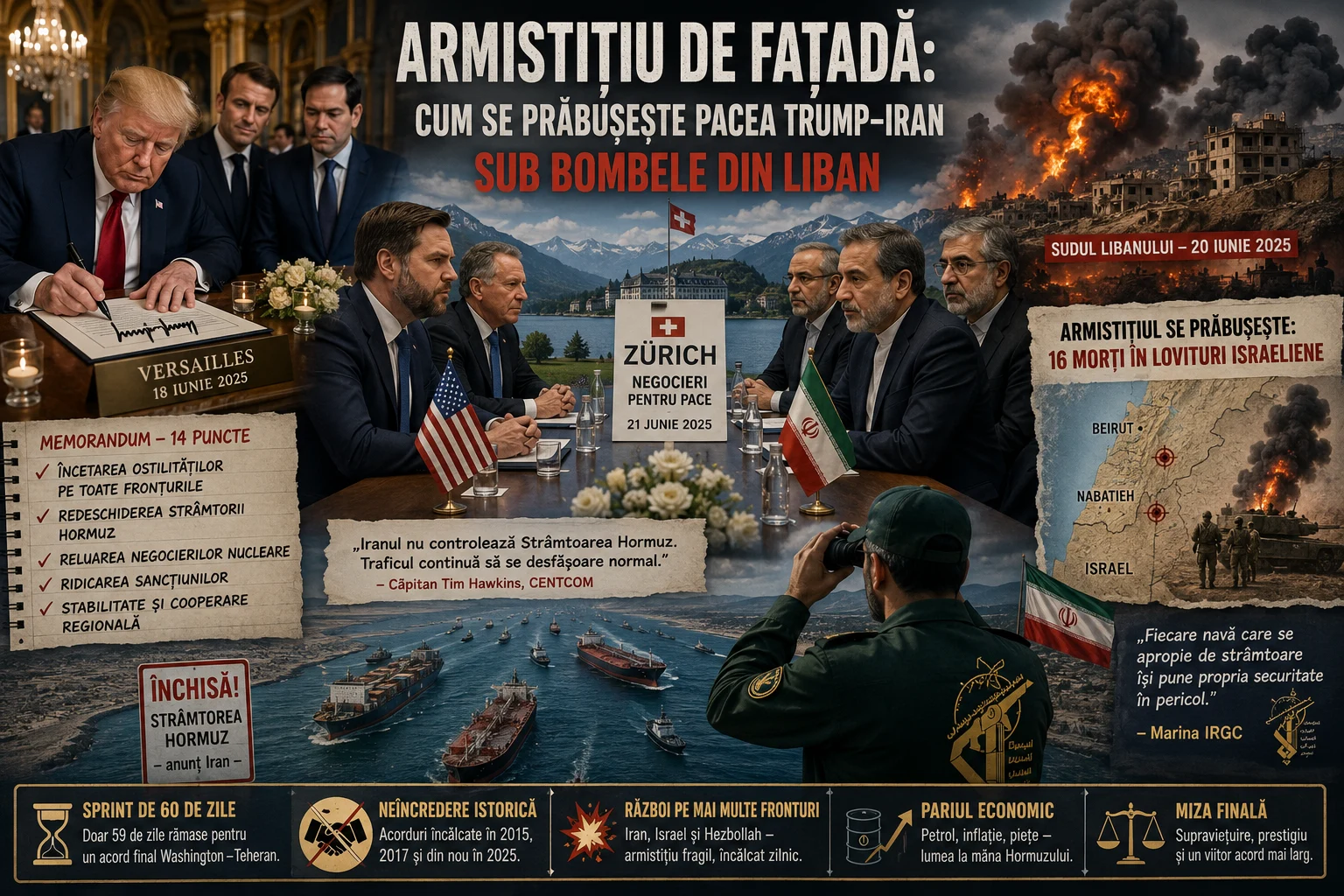 Armistițiu de fațadă: cum se prăbușește pacea Trump-Iran sub bombele din Liban