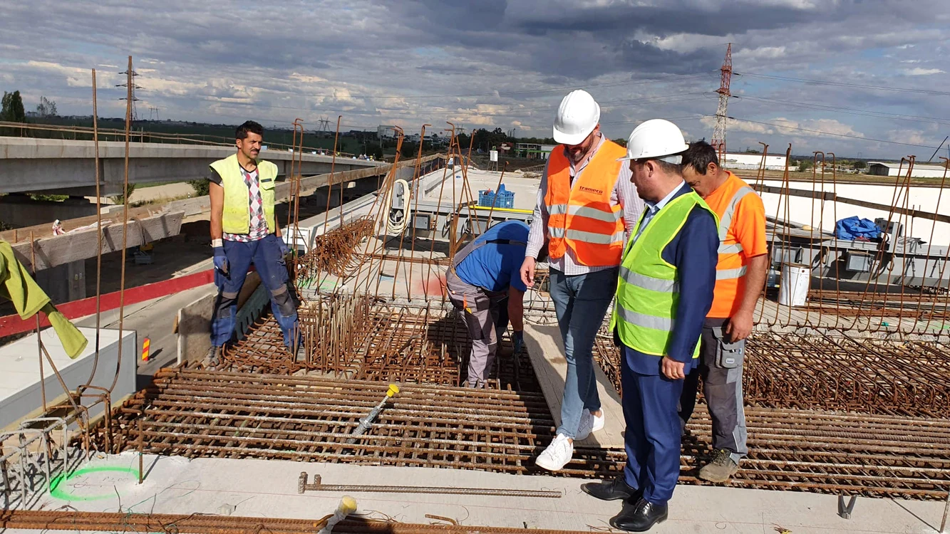 Lucrări pe șantierul Pasajului Berceni- septembrie 2022, Foto: Facebook Ionel Irinel Scrioșteanu