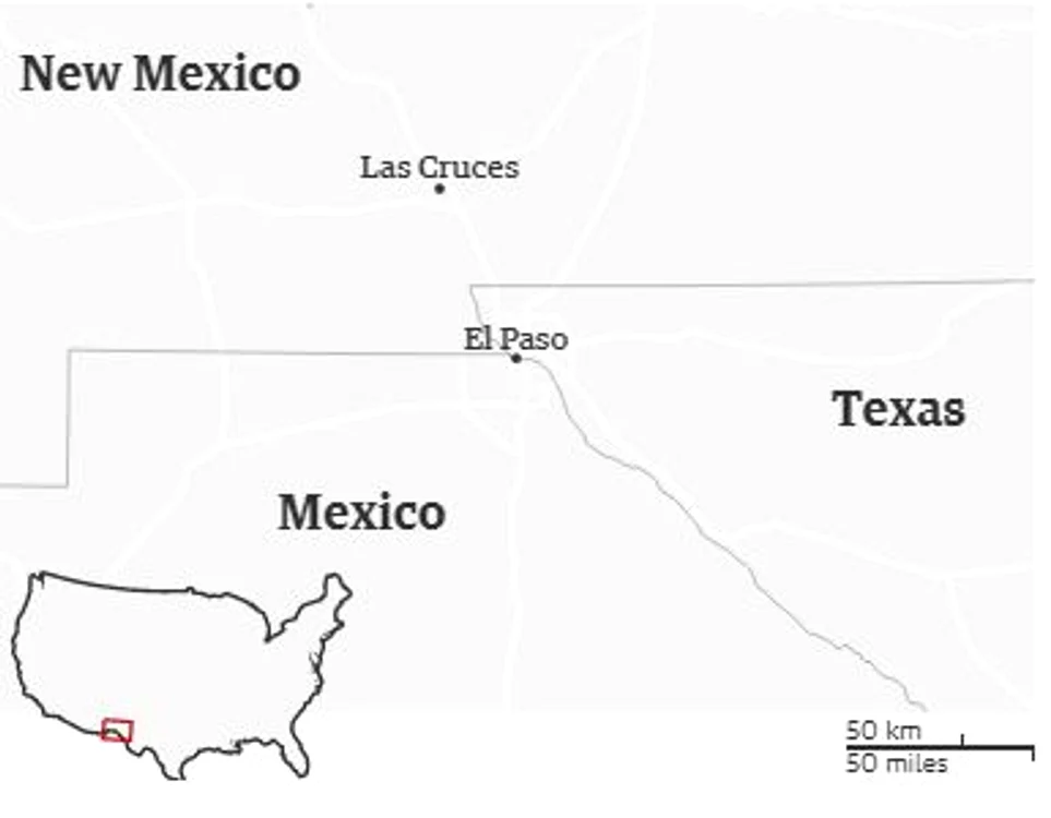El Paso se află chiar la graniţa cu Mexic
