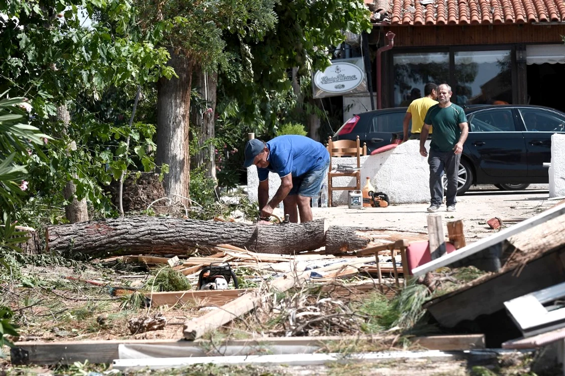 
    Așa arată stațiunea Halkidiki azi, 12 iuliefoto: AFP  