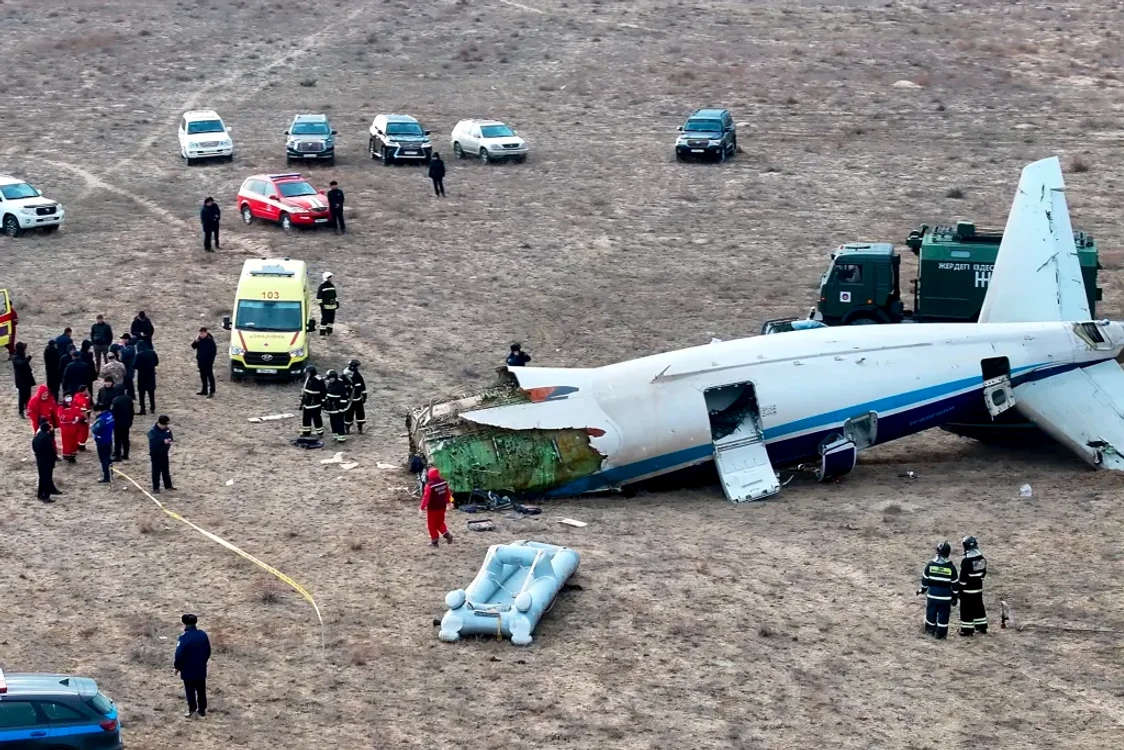 Coada avionului prăbușit în Kazahstan