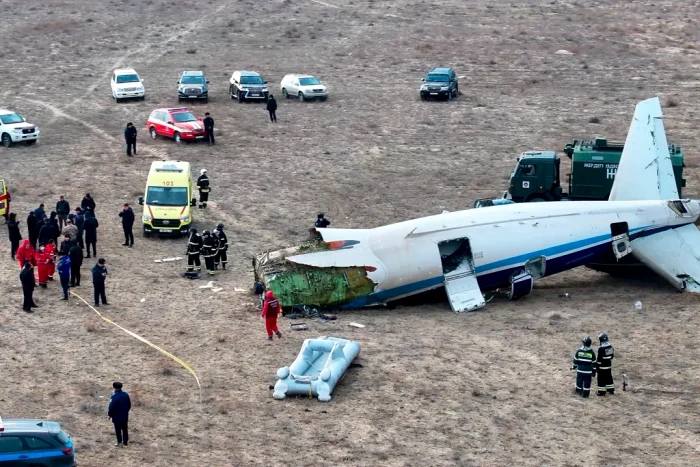 Coada avionului prăbușit în Kazahstan