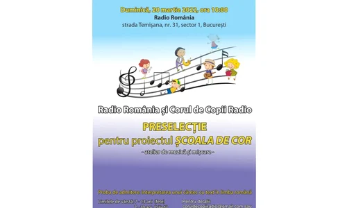 Corul de Copii Radio lansează un nou proiect pentru cei mici: „Școala de Cor” jpeg