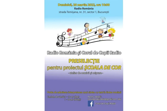 Corul de Copii Radio lansează un nou proiect pentru cei mici: „Școala de Cor” jpeg