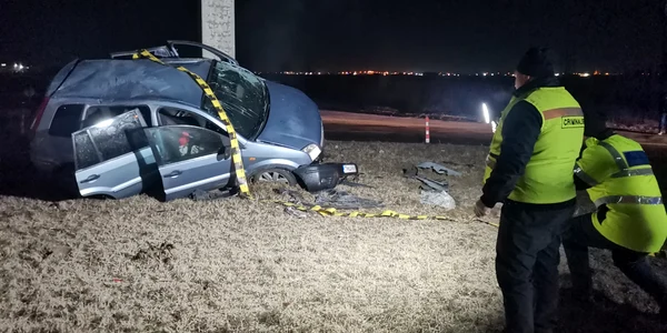 Accident în sensul giratoriu de la Auchan FOTO Ștefan Both
