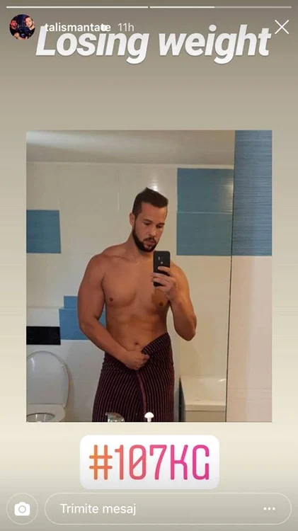 Tristan Tate a ajuns la 104 kilograme