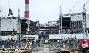 centrala distrusa de atacurile rusesti/FOTO:X